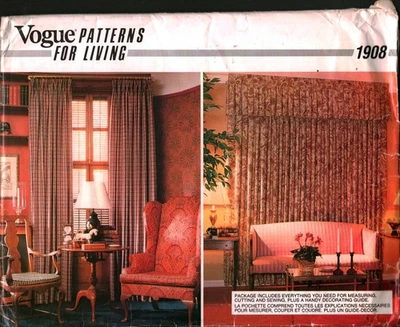 1908 Vintage Vogue Sewing Pattern Craft Accessories Home Decor Window Treatments - Image 1 of 2