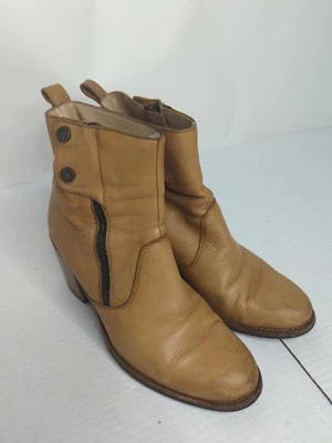 BELSTAFF Bronceado Mujer Tobillo Dursley Cuero Botas Zapatos Botines Talla 38/US 7.5 Foto 1 de 4
