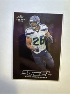 2023 Leaf Trinity- STEEL Zach Charbonnet #S-79 RARE LIMITED PRINT RUN 4/49 - Picture 1 of 4