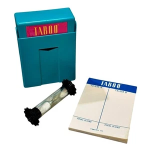 Vintage Taboo 1989 Replacement Lot of 3 Card Holder Hourglass Timer Score Pad - Picture 1 of 2