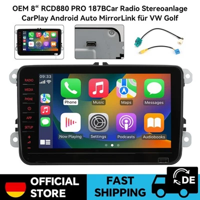 8 inch RCD330 2 880 PRO Autoradio Stereo Carplay Android Auto Für VW Golf Tiguan - Bild 1 von 4