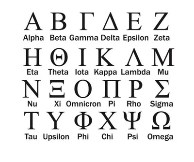 Greek Letters - Fraternity Sorority Custom Decal Vinyl Laptop Decal Bumper Stick - Image 1 of 2