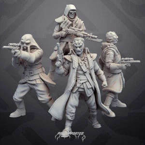 Pirates - Set of 4 | 35mm | SW Legions | DnD Miniatures | Tabletop Gaming | - Picture 1 of 1