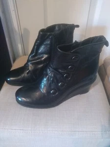Miz Mooz Womens Nimah Black Leather Ankle Boots EUR 39 New without Box - Picture 1 of 6