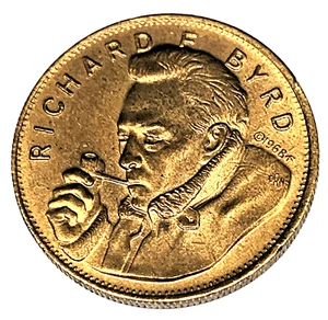 # C1074 RICHARD F. BYRD PICCOLA MEDAGLIA DI BRONZO, - Foto 1 di 2
