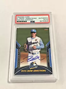 Pete Crow-Armstrong auto signed 2022 Myrtle Beach Pelicans baseball card PSA PCA - Picture 1 of 2