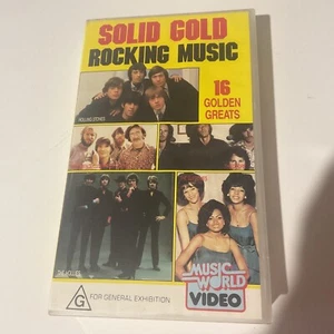 SOLID GOLD 16 GREATS VHS TAPE HOLLIES ,DOORS, BEACH BOYS, MARVIN GAYE - Picture 1 of 4