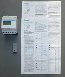 Hager EG 401 Schaltuhr Jahreszeitschaltuhr 4 Kanal mit Datenschlüssel EG 002 - Bild 1 von 8