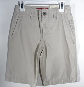 Arizona Jean Co Chino Shorts Boys 10 Adjustable Waist Cotton Stone Flat Front - Picture 1 of 8
