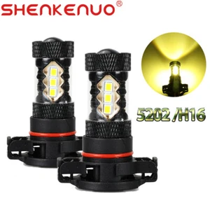 For Chrysler Town & Country 2010-2015 2016 LED Fog Light Bulbs 2x 3000K Yellow - Picture 1 of 8