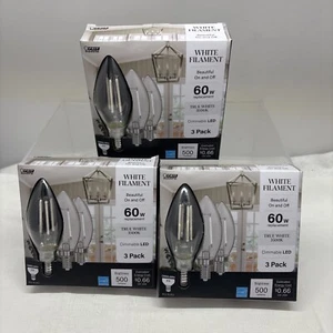 9 X Feit Electric B10 E12 LED Light Bulb CTC60935CAWFHD3 (B18 - Picture 1 of 7