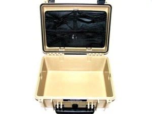 Desert Tan Armourcase Waterproof 1450 case empty + Lid Organizer nameplate - Picture 1 of 5