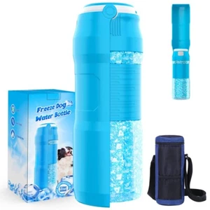 Portable Pet Water Bottle Dispenser Dog Cat Travel Drinking Feeder Tray Bowl US - Picture 1 of 11