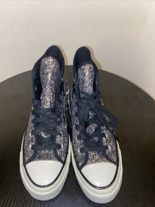 black glitter converse