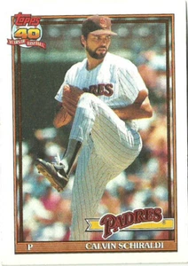 Calvin Schiraldi San Diego Padres #424 - Topps NM-MT 1991 - Bild 1 von 2
