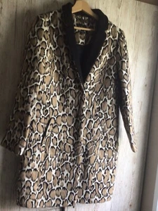 AUTOGRAPH Italian Fabric ANIMAL PRINT Coat SIZE 12 Fully Lined - Picture 1 of 3
