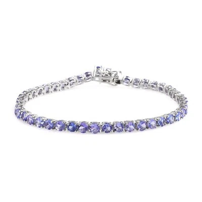 AAA Tanzanite Tennis Bracelet in Sterling Silver, Tanzanite Bracelet For Women - Image 1 of 4