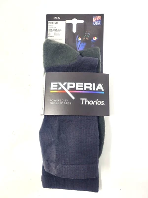 Thorlos Experia Men's Dress Crew Socks (Size Medium) Charcoal NEW - Image 1 of 4