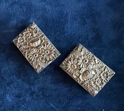 Vintage S. KIRK & SON Sterling Silver REPOUSSE Matchbox Holder, Set of (2), #90F - Image 1 of 4