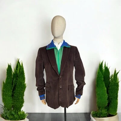 Blazer Dolce&Gabbana Marrón Pana Diseñado Con Chándal Cremallera Chaqueta Talla 38/52 Foto 1 de 4