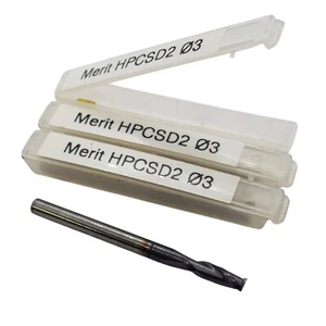 Merit 2 Flöten Schlitzbohrer Fräser 3 mm x 10 mm FL Vollhartmetall GS13 - Bild 1 von 2