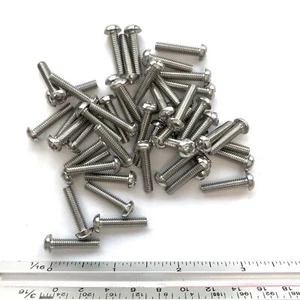 (PKG of 50) 8-32 x 3/4” Machine Screw, Phillips Round Head, Zinc Plated Steel - Picture 1 of 2