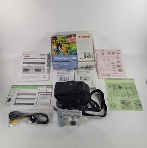 Canon Powershot A60 Digitalkamera 7,5-fach Zoom Filmmodus mit Anleitungen, Tasche & Kabel - Bild 1 von 11