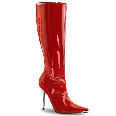 Pleaser USA Heat-2010 rot Patent Kniestiefel AUF LAGER