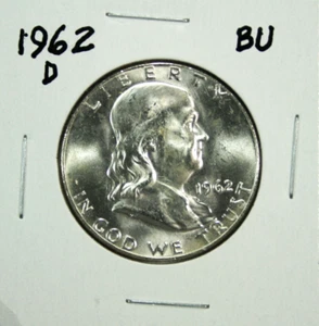 1962-D Franklin Half Dollar Stempelglanz #GA - Bild 1 von 2