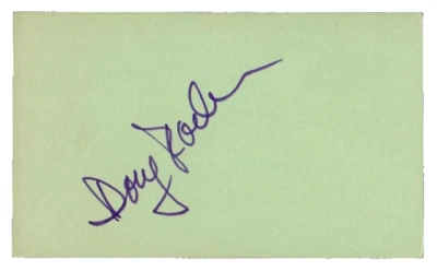 "Houston Astros" Doug Rader Hand Signed 3X5 Card COA - Image 1 of 2