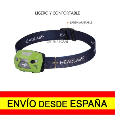 Linterna Frontal LED USB Recargable Impermeable 800 Lúmenes Entrega 24-48H a2294 - Imagen 1 de 4