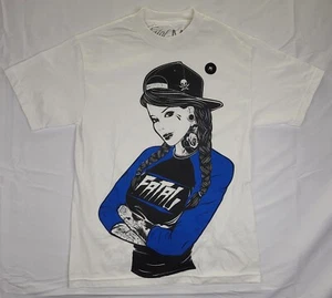 Fatal Clothing White Graphic T-Shirt Men's Med Punk Girl with Arm Sleeve Tattoo - Picture 1 of 6