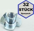 32 x Einschlagmutter M5 x 8 Gewinde Einschlagmuttern 5x8 verzinkt DIN 6930 NEU