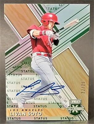 2019 Elite Extra Edition Autographs Status Die Cut Emerald #133 Livan Soto 22/25 - Image 1 of 2