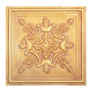 Ancient ceiling tiles Decorative pvc panels 2'X2' PL07 Vintage brown gold 10pcs - Picture 1 of 24