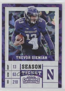 2017 Panini Contenders Draft Picks Season Cracked Ice Ticket /23 Trevor Siemian