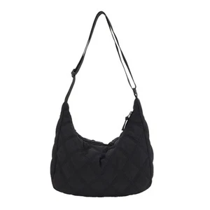 Puffer Tote Bag Women Quilted Crossbody Bag Crescent Nylon Shoulder - Picture 1 of 8