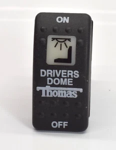 Thomas Rocker Switch 52003104 Drivers Dome Light On Off 20A 12V Black - Picture 1 of 4