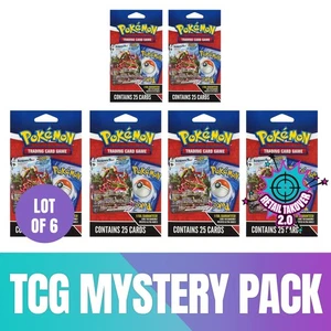 Pokemon TCG Mystery Pack mit Foil Karte MJ Holding Company 2024 6 Stück - Bild 1 von 2