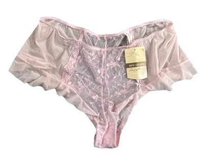 De colección Nuevo con Etiquetas Niño Panty Corto Rosa 9 L Encaje Floral Bordado Tesoros Secretos Nylon Foto 1 de 4