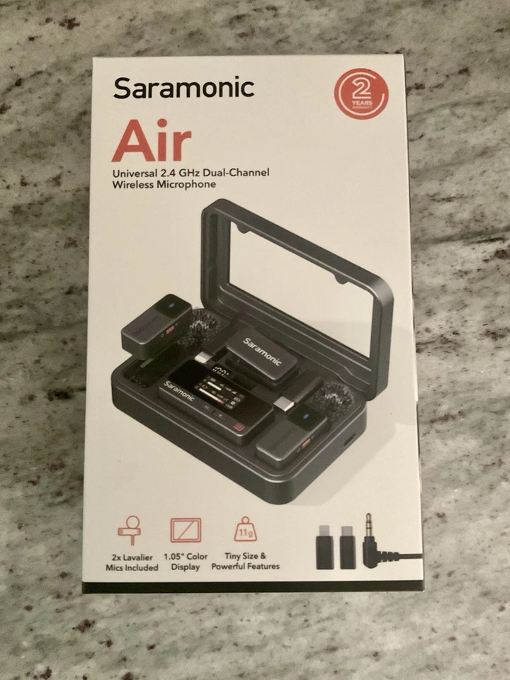 Saramonic Air 2-Person Mini Wireless Lav Mic System 4 Phone Camera PC AIR02