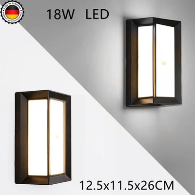 LED Wandleuchte Aussenleuchte mit Bewegungsmelder Anthrazit Sensor Außenlampe - Bild 1 von 4