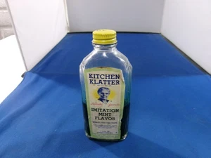 Vintage Kitchen Klatter Imitation Mint Flavor Bottle 3 oz Some Product - Picture 1 of 8