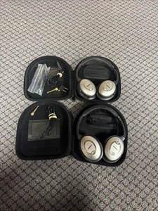 Lot Of 2 BOSE QuietComfort 15 Acoustic NoiseCancelling Headphones (Needs Earpads - Picture 1 of 12