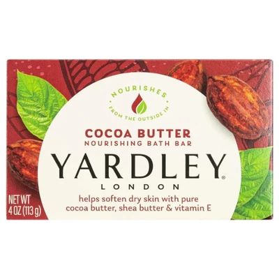 Yardley London Nourishing Bath Soap Bar Cocoa Butter 4oz Moisturizing Shea Vit E - Image 1 of 4