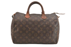 Authentic Louis Vuitton Monogram Speedy 30 Hand Boston Bag M41526 LV 3621N - Picture 1 of 10