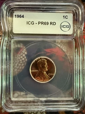 1964 Proof Lincoln Memorial Penny ICG PR69RD - Image 1 of 2