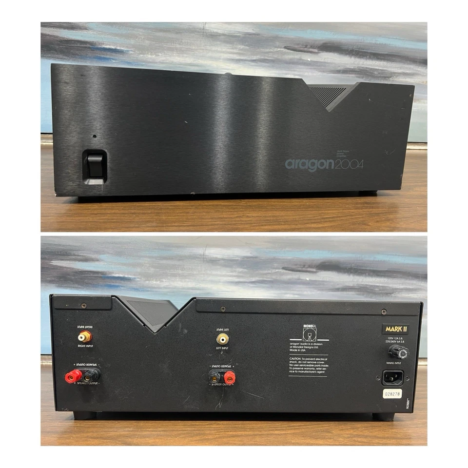 Aragon Model 2004 Dual Mono Mark II MK 2 Power Amplifier - Black - 200wpc 4 Ohm - Image 1 of 4