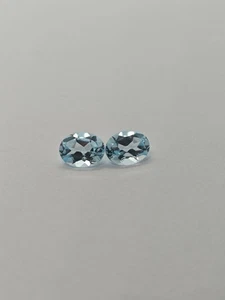 Sky Blue Topaz 9×7 mm Faceted Oval Gemstone - Picture 1 of 6