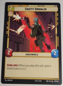 Star Wars Unlimited Crafty Smuggler Spark of Rebellion 201/252 Shielded Card - Picture 1 of 3